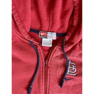 Nike St. Louis Cardinals Full Zip Hoodie Jacket Mens S Red  MLB Sun Faded